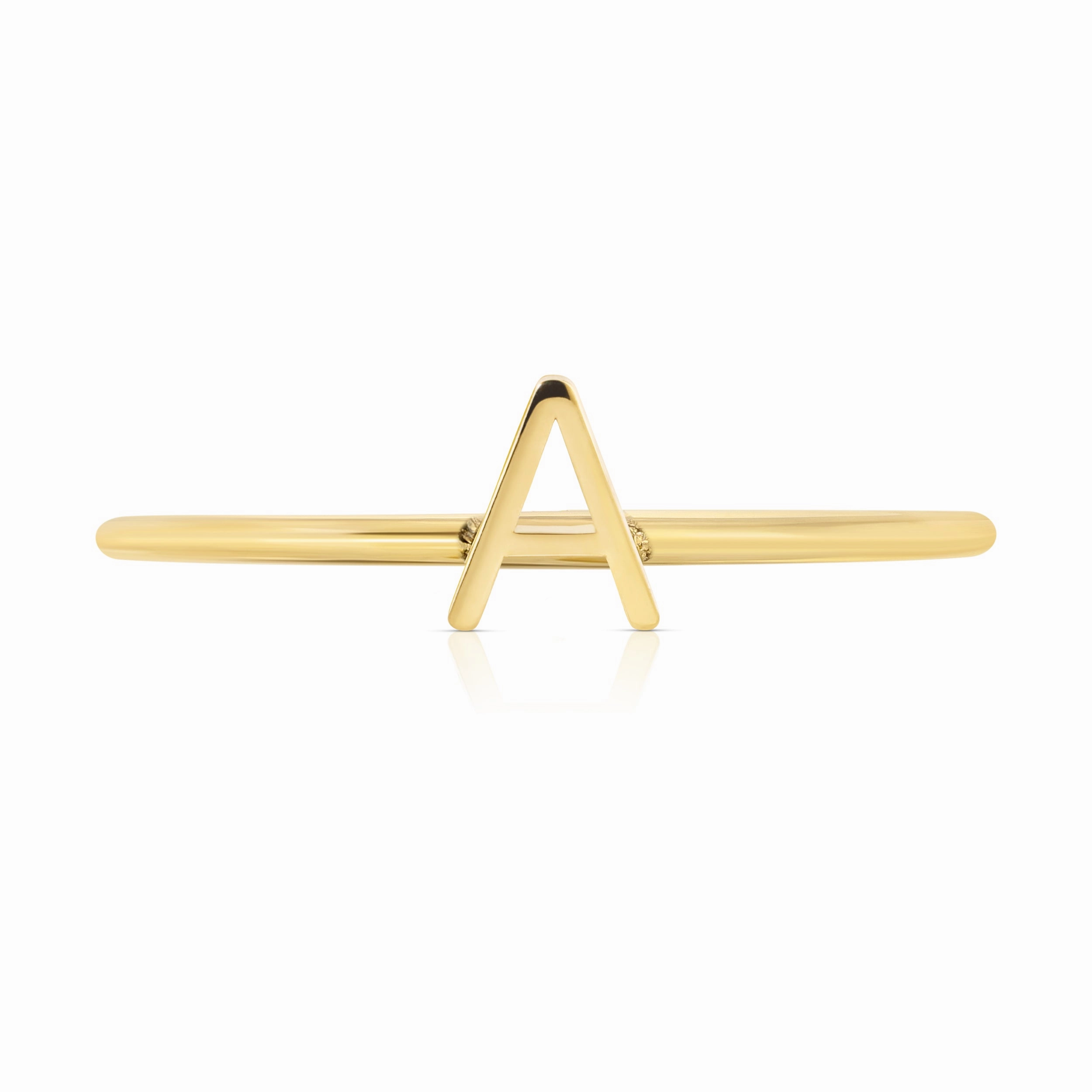 14K Gold Letter Ring