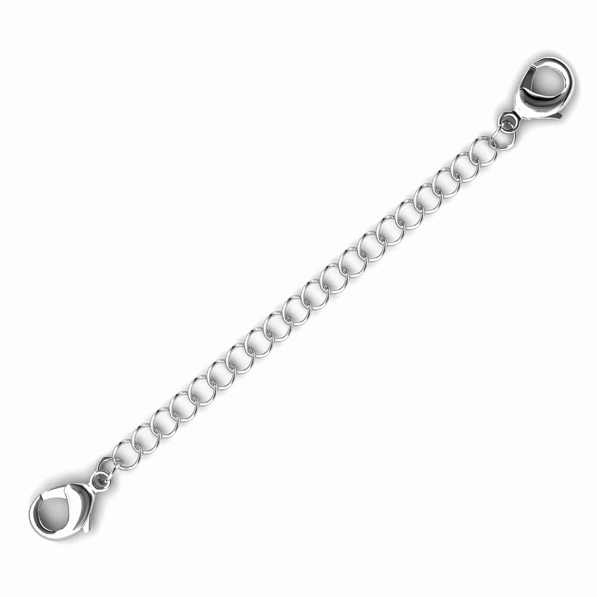 18k White Gold Plated Necklace Extenders