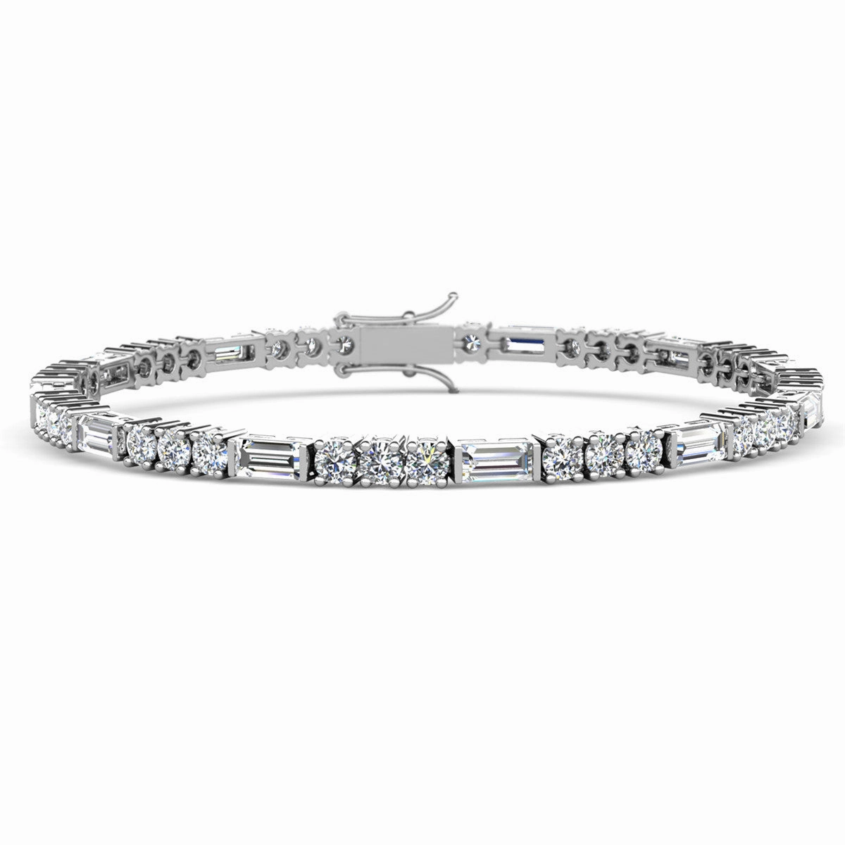 Adrianna 18k White Gold Plated Tennis Bracelet with Swarovski Crystals