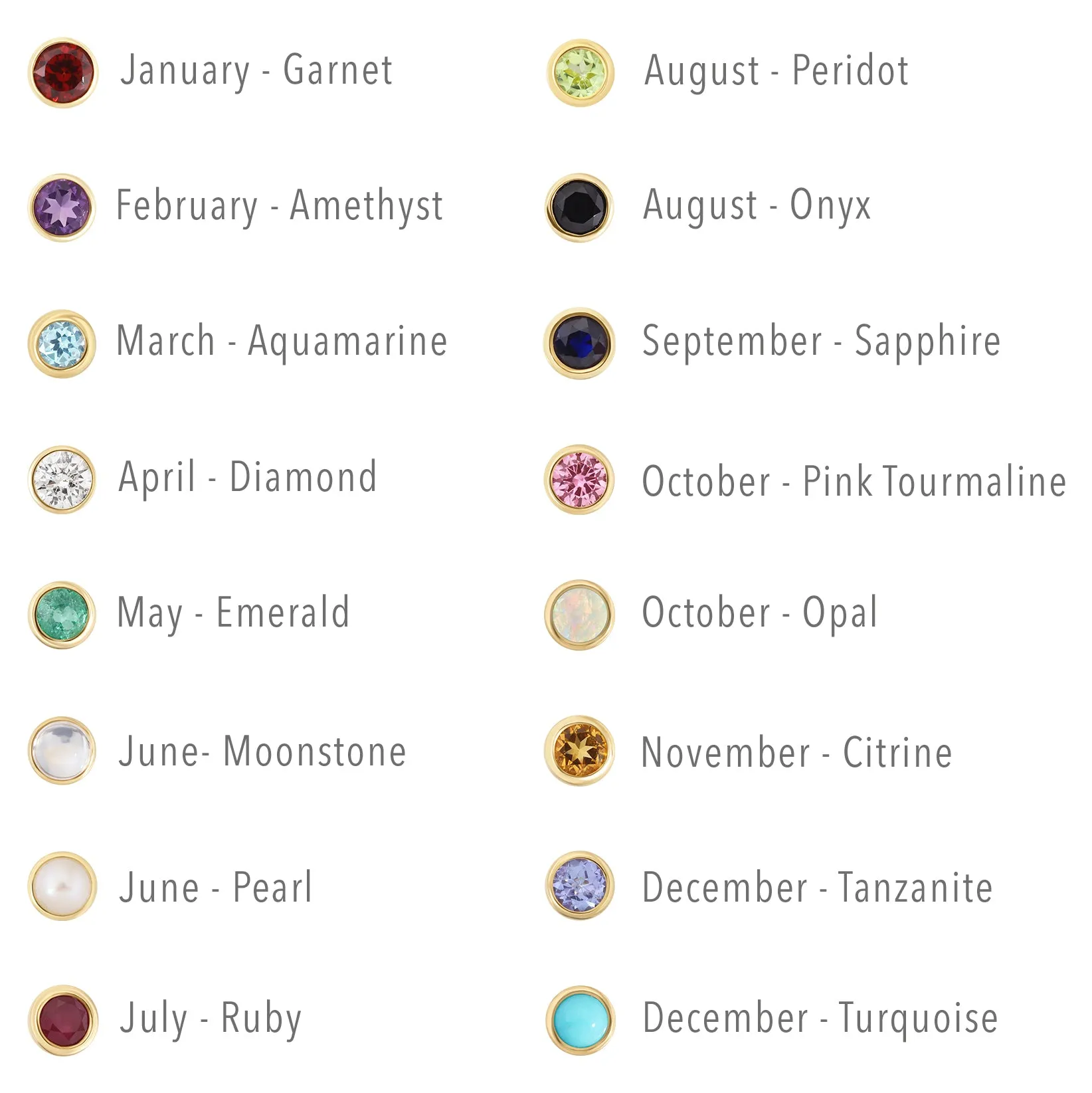 Birthstone Stud - Pink Tourmaline (October)