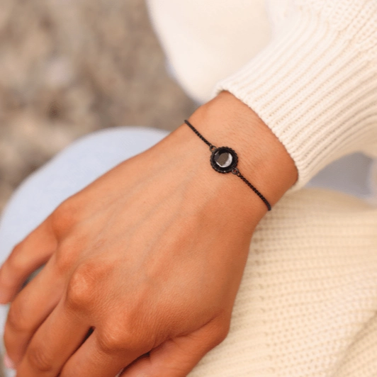 Carina Twist Bracelet in Black Matte