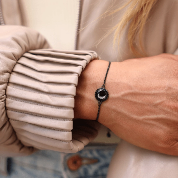 Carina Twist Bracelet in Black Matte