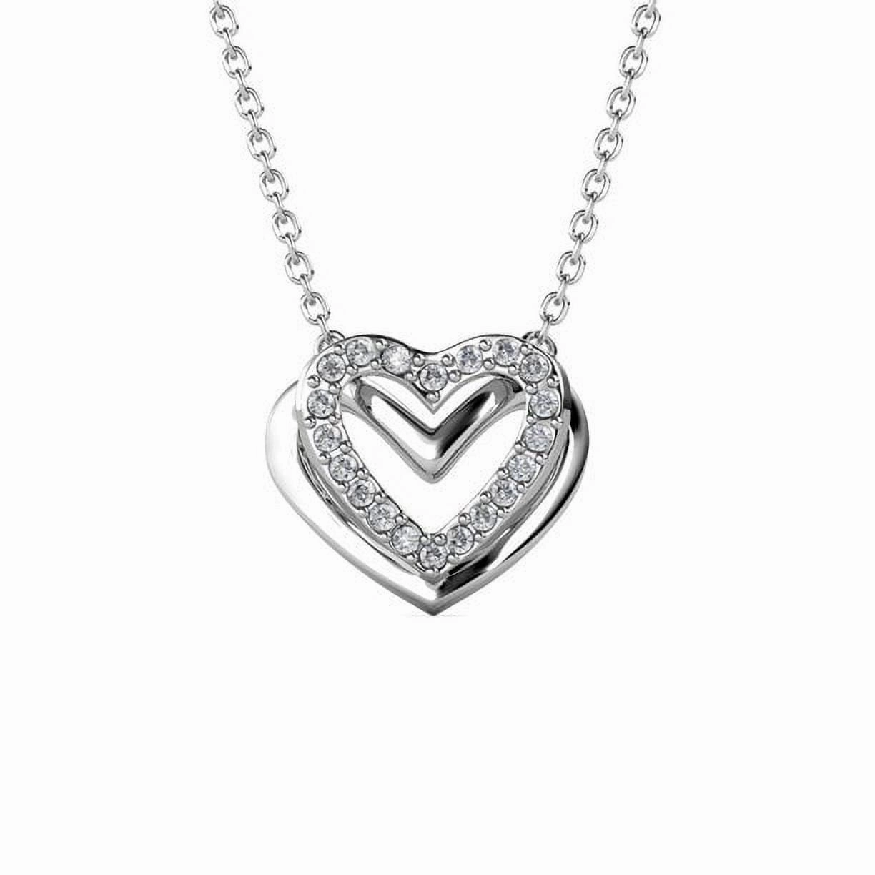 Cathy 18k White Gold Plated Necklace with Swarovski Crystals