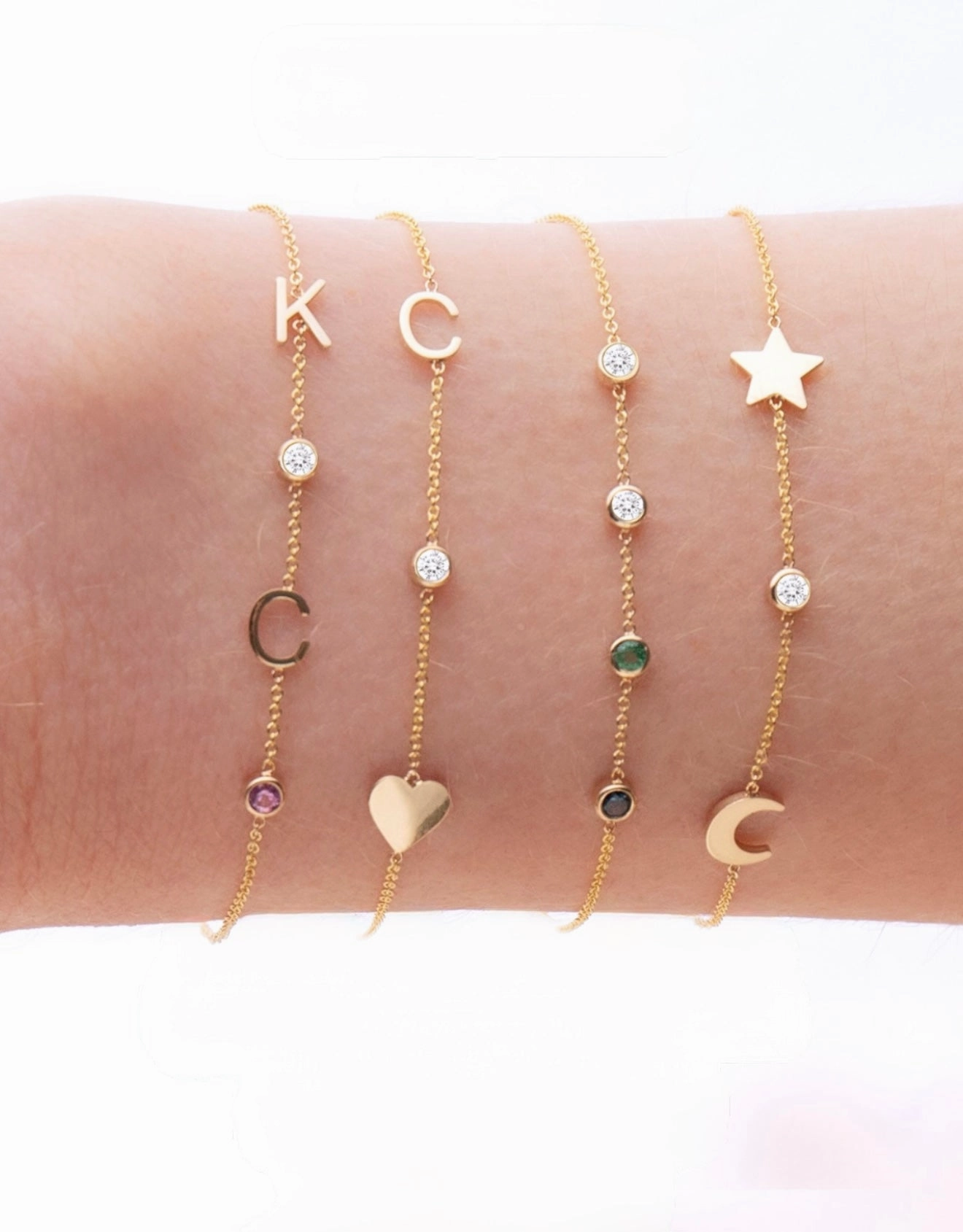 Custom Gold Bracelet - 3 Letters
