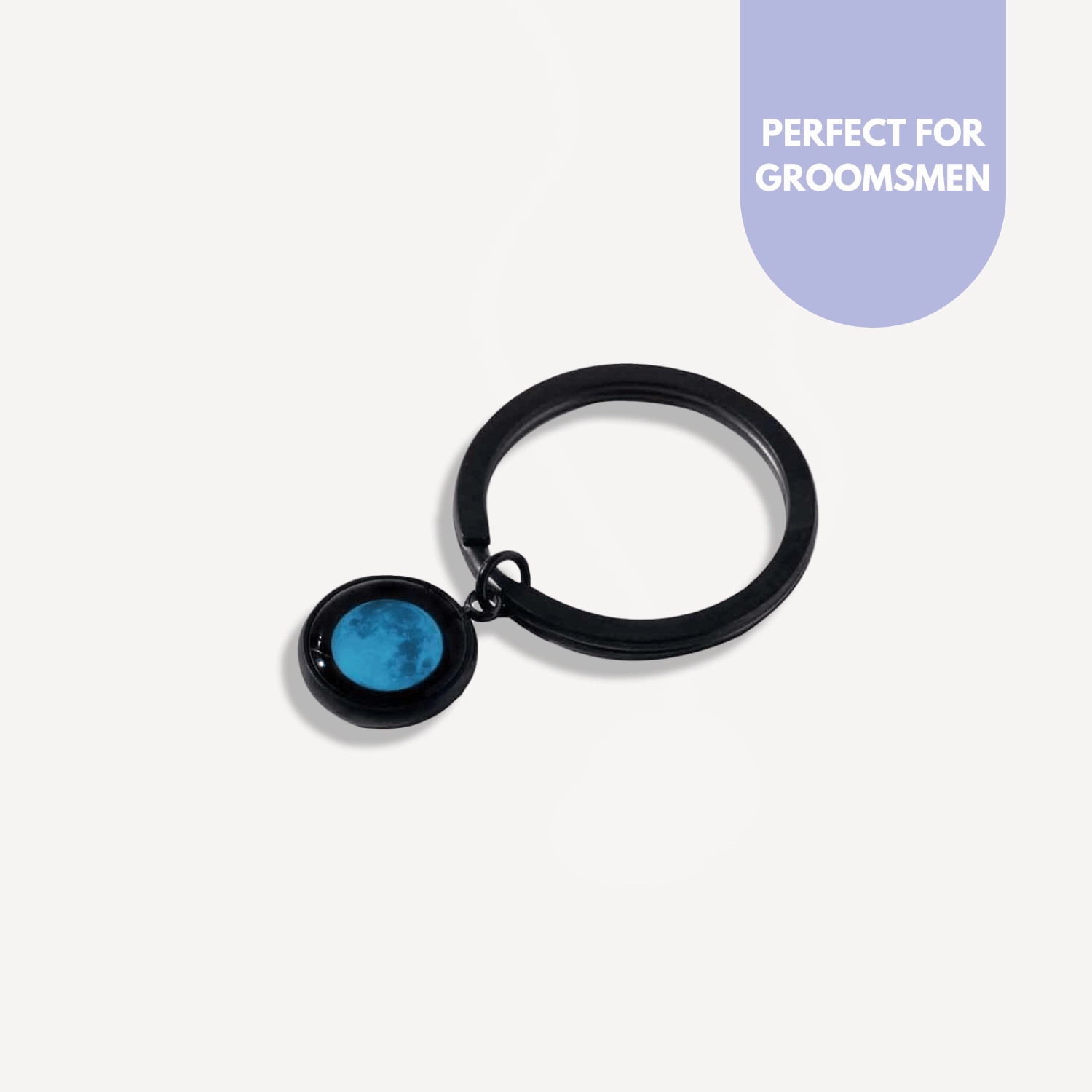 Groomsmen Moon memory keychain in Black Bundle  - Buy 4, Get 1 FREE