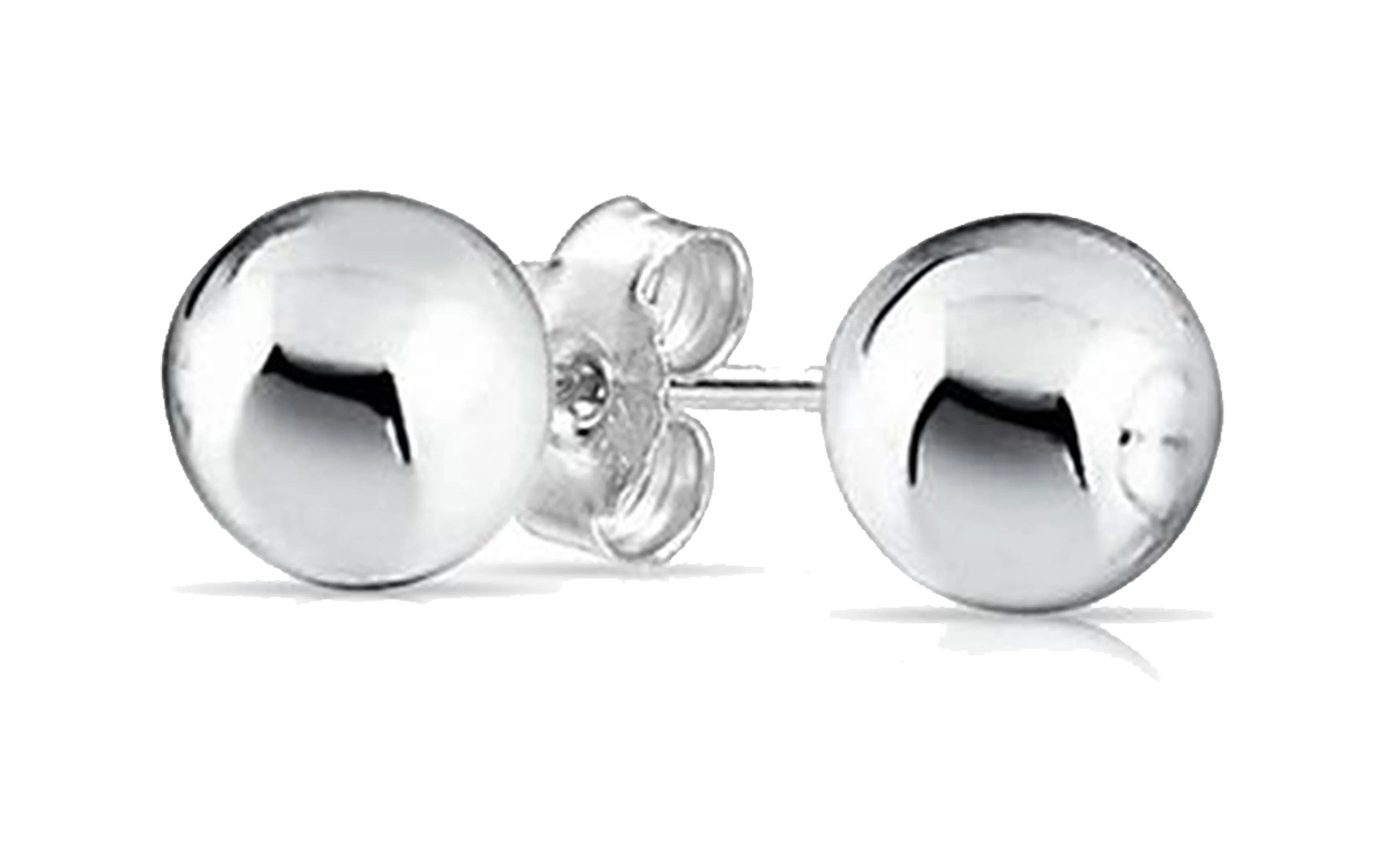 Harper 18k White Gold Plated Sterling Silver Ball Stud Earrings