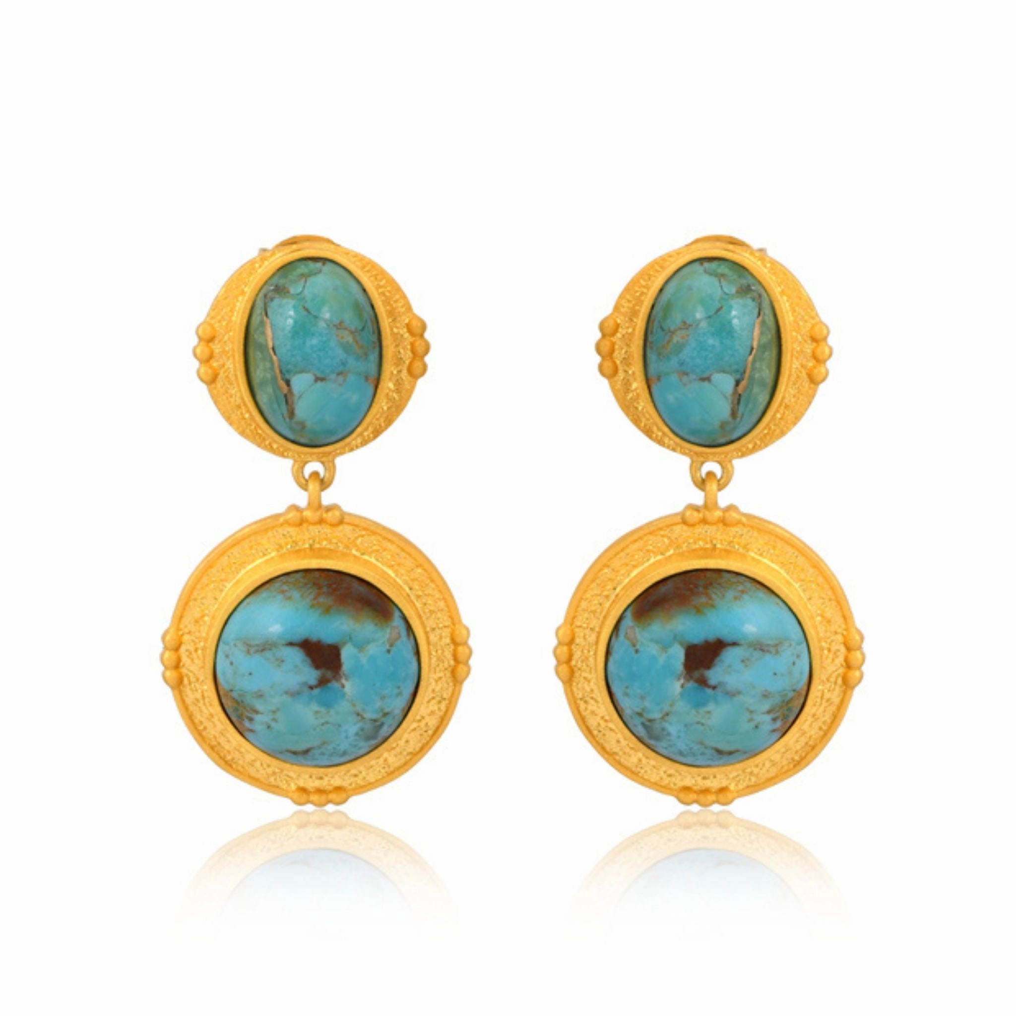Island Hopping Drop Earrings - Turquoise