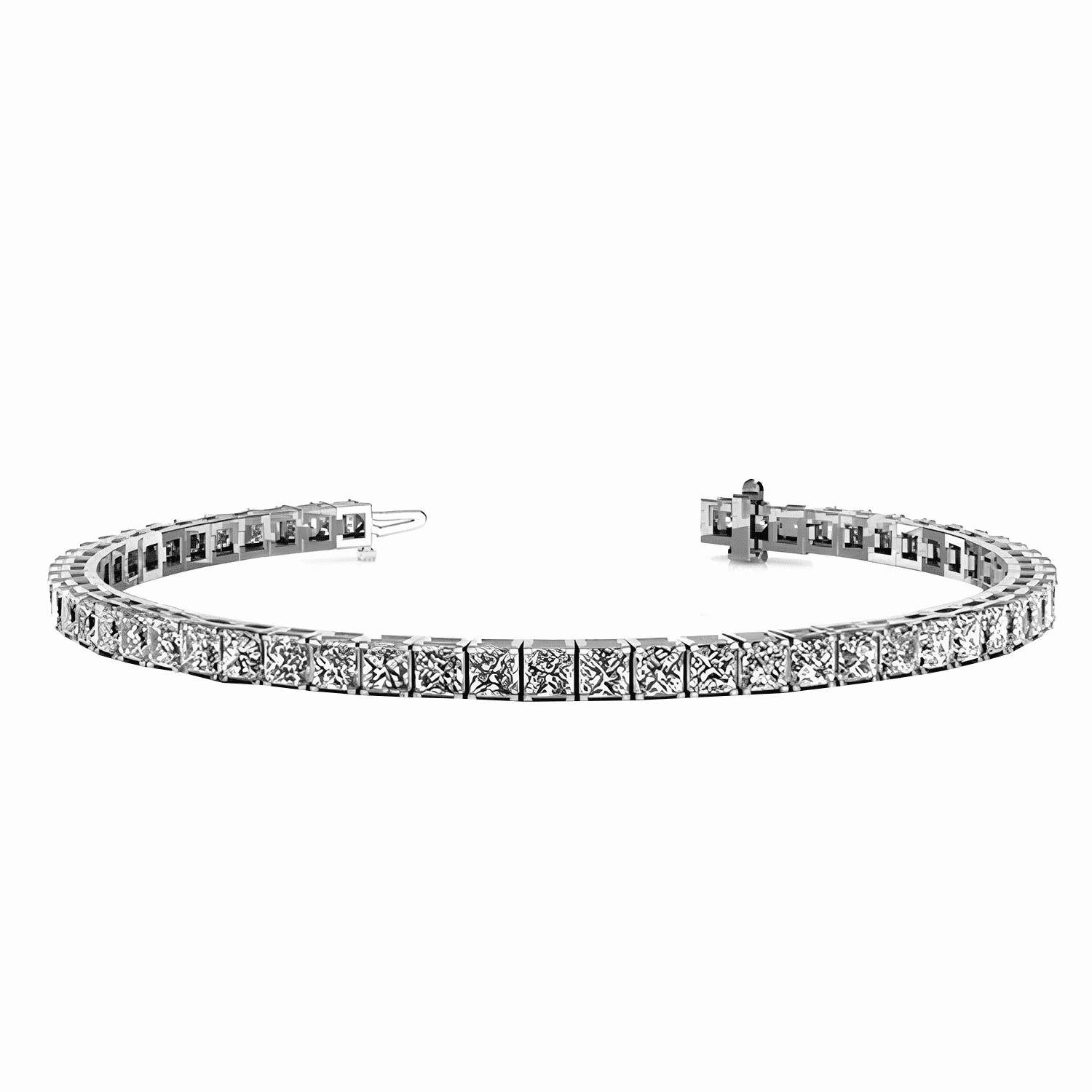 Leila 18k White Gold Plated  Tennis Bracelet with Simulated Diamond Crystals