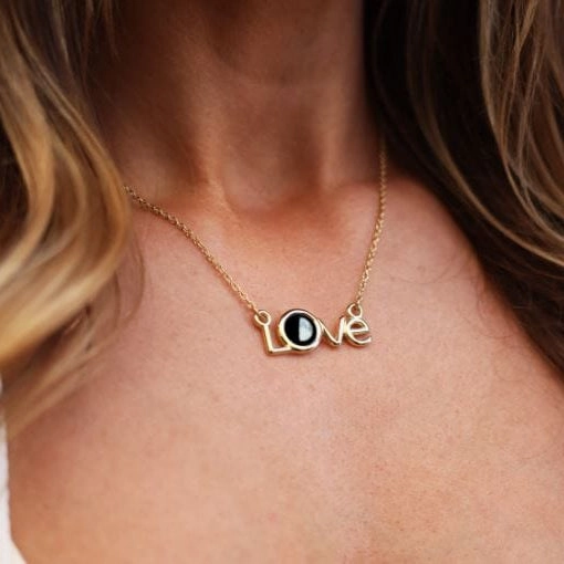 Luna Love Necklace in Gold