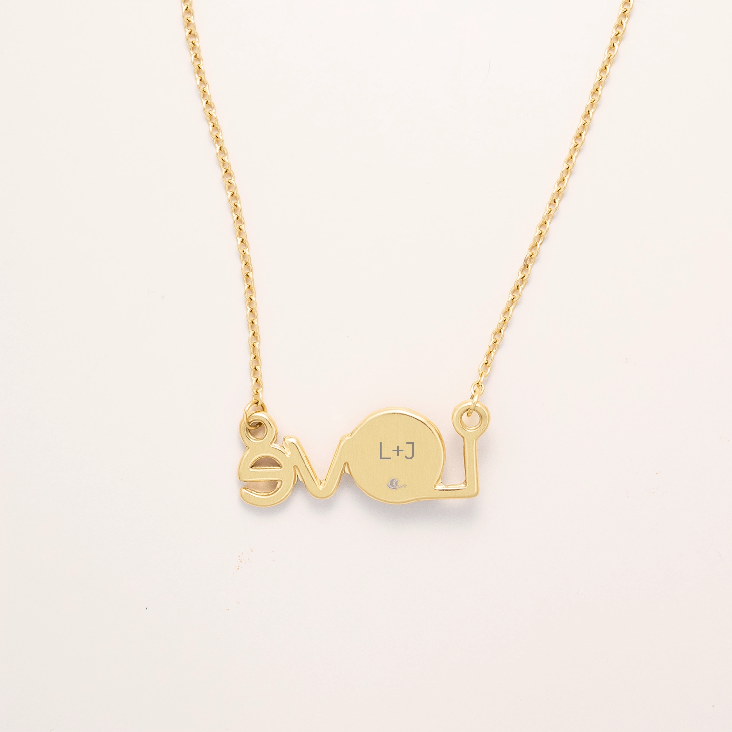 Luna Love Necklace in Gold