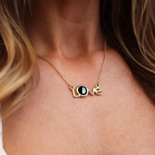 Luna Love Necklace in Gold