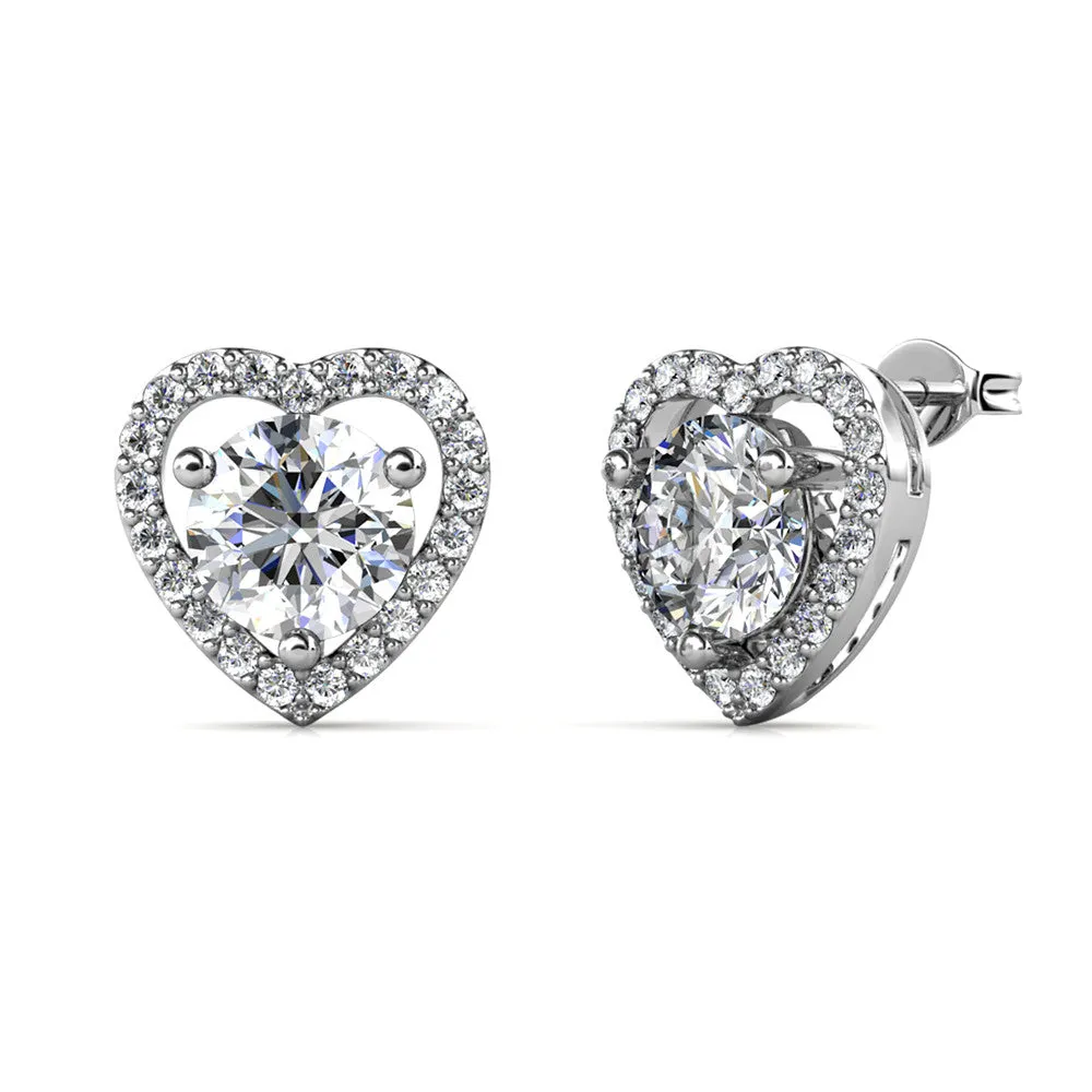 Moissanite by Cate & Chloe Briana 18k Gold Plated 925 Sterling Silver Stud Earrings 1tcw