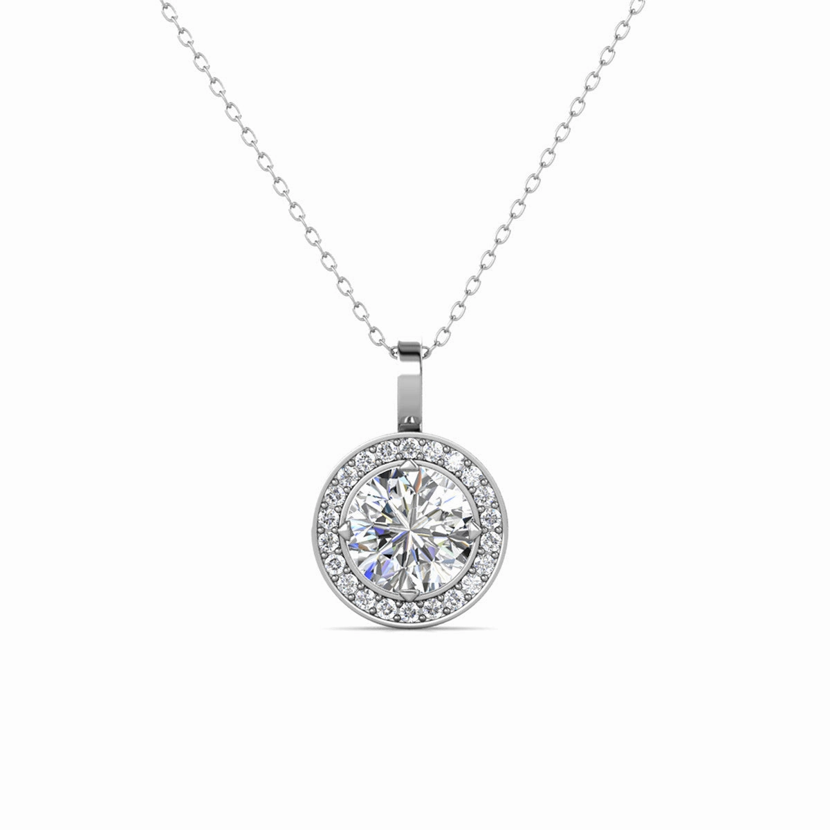 Moissanite by Cate & Chloe Jordan 18k Gold Plated 925 Sterling Silver Necklace 0.8tcw