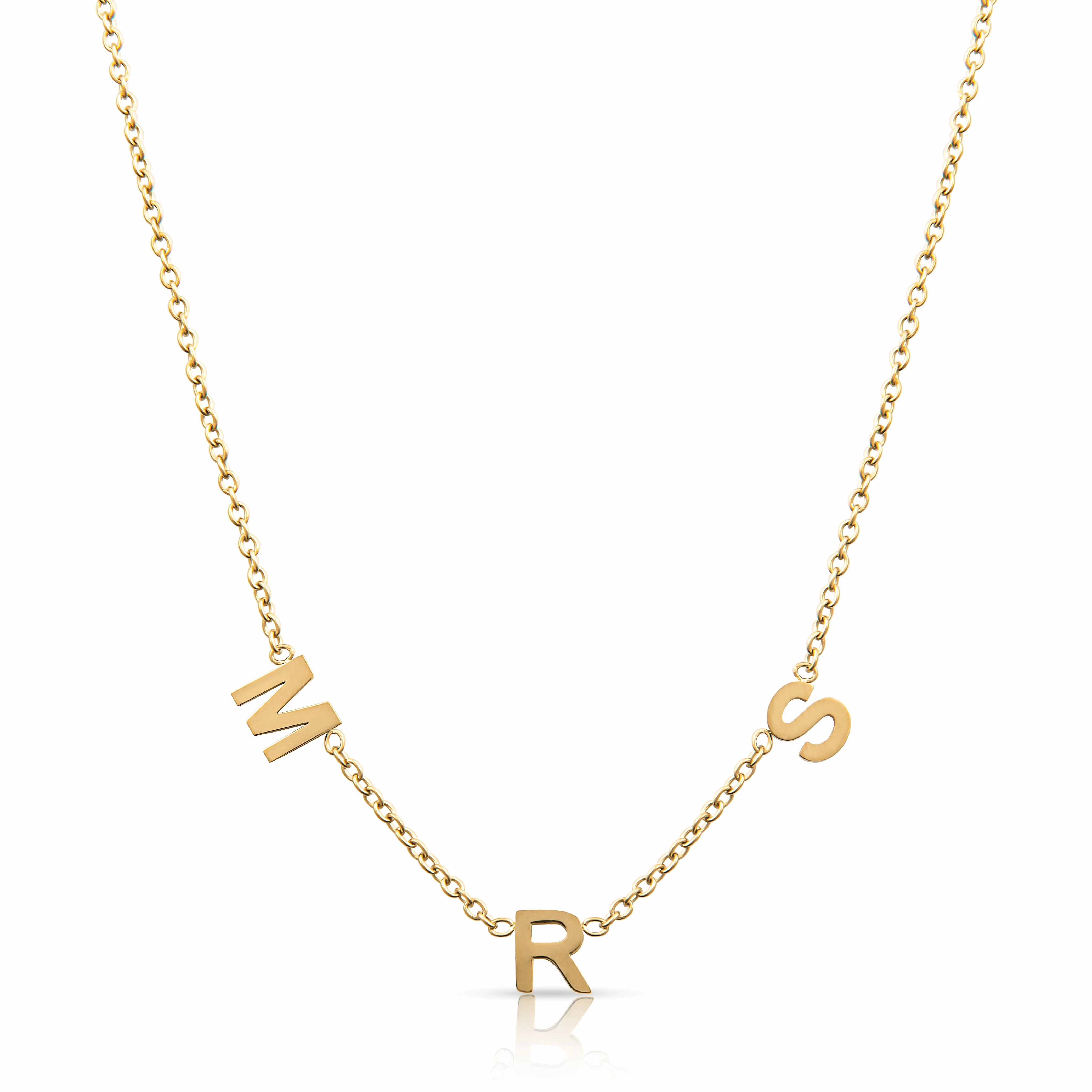MRS Letter Necklace