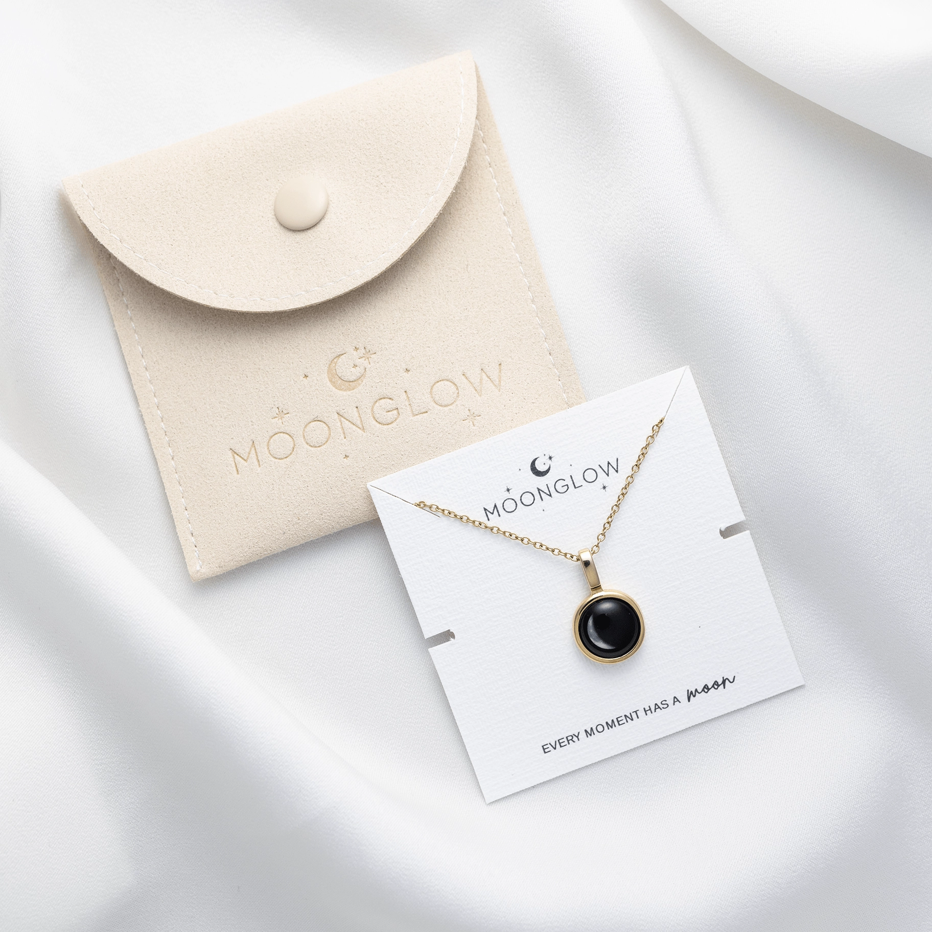 One Moon Locket in Gold