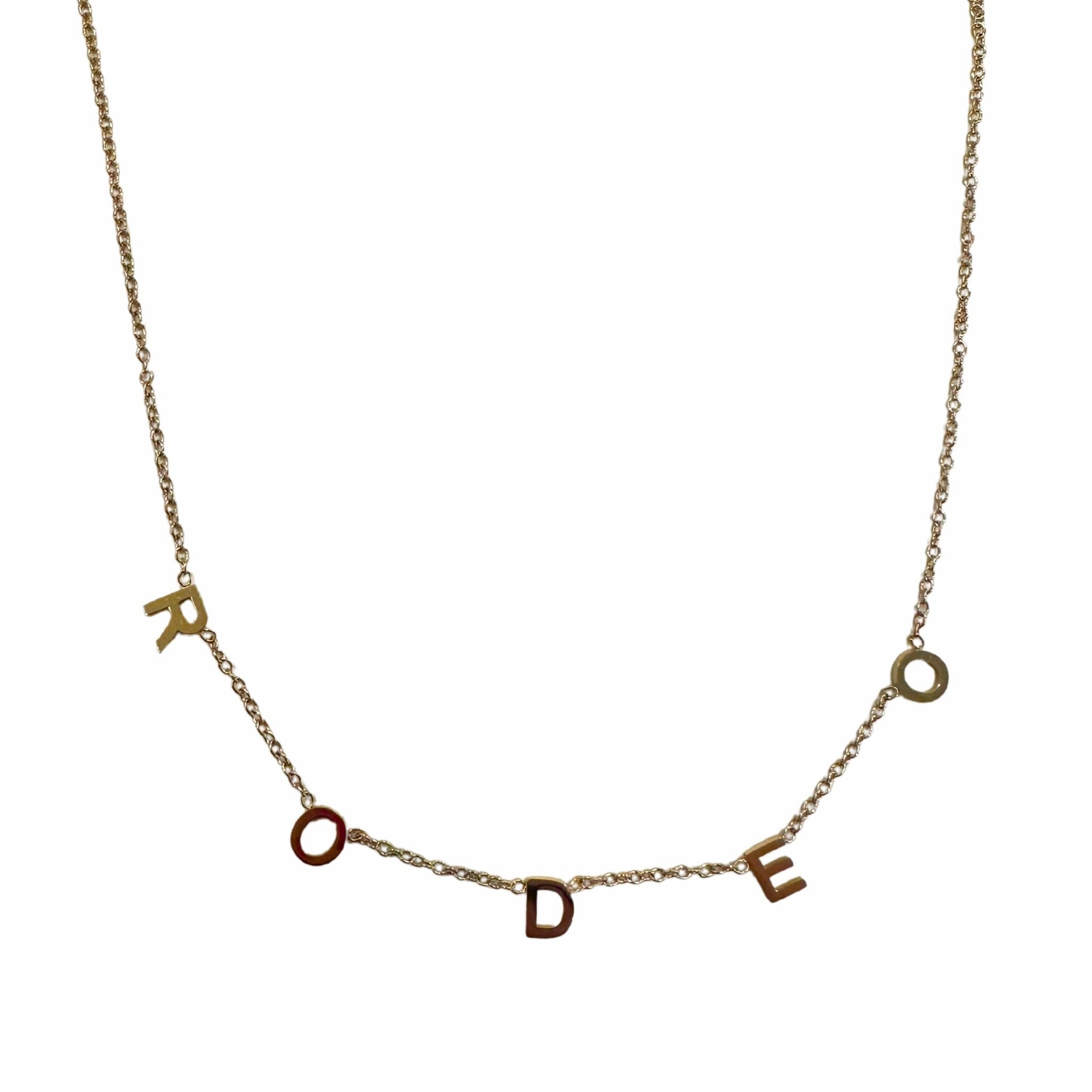 Rodeo Letter Necklace