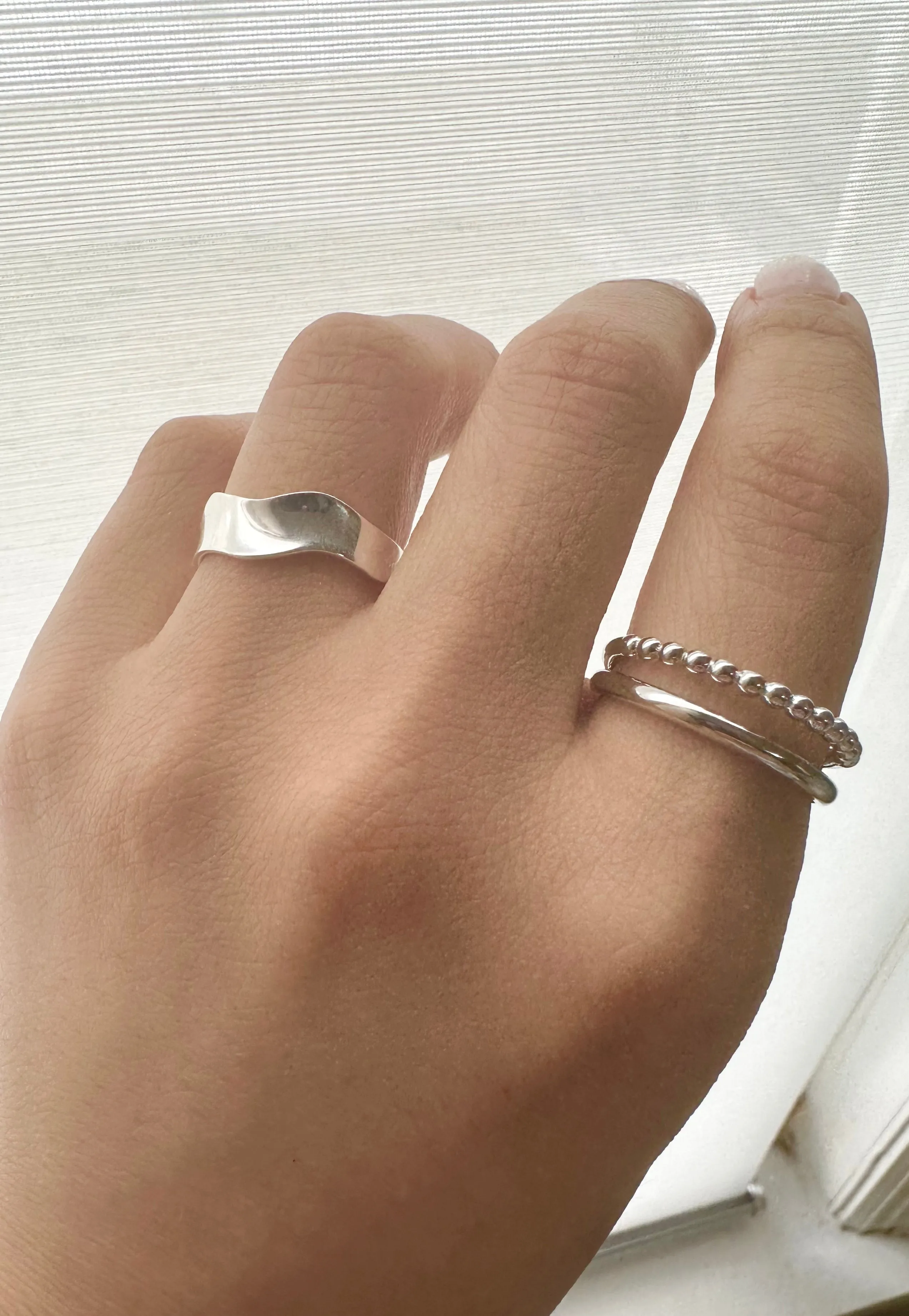 Sterling Silver Double Band Ring