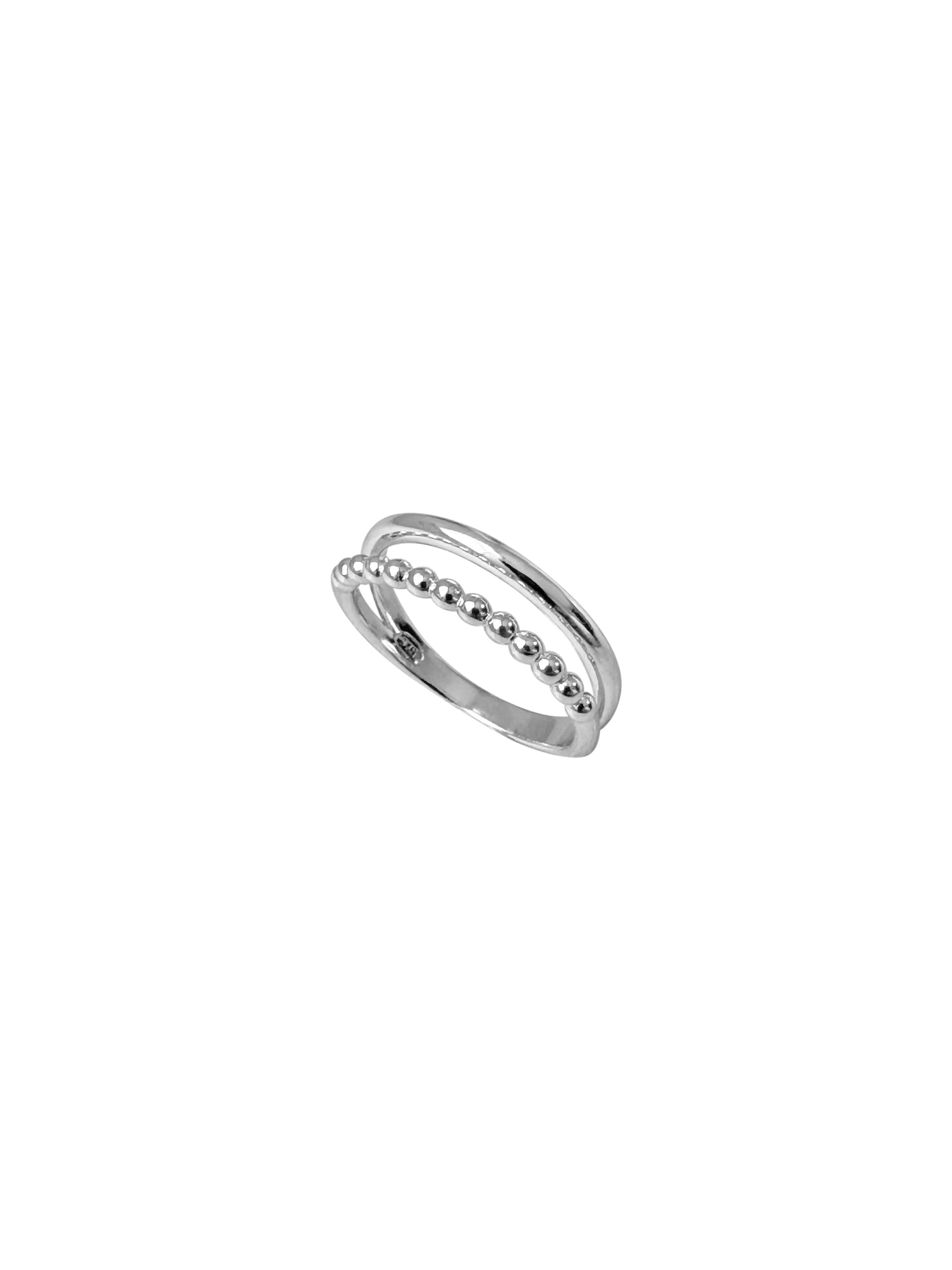 Sterling Silver Double Band Ring