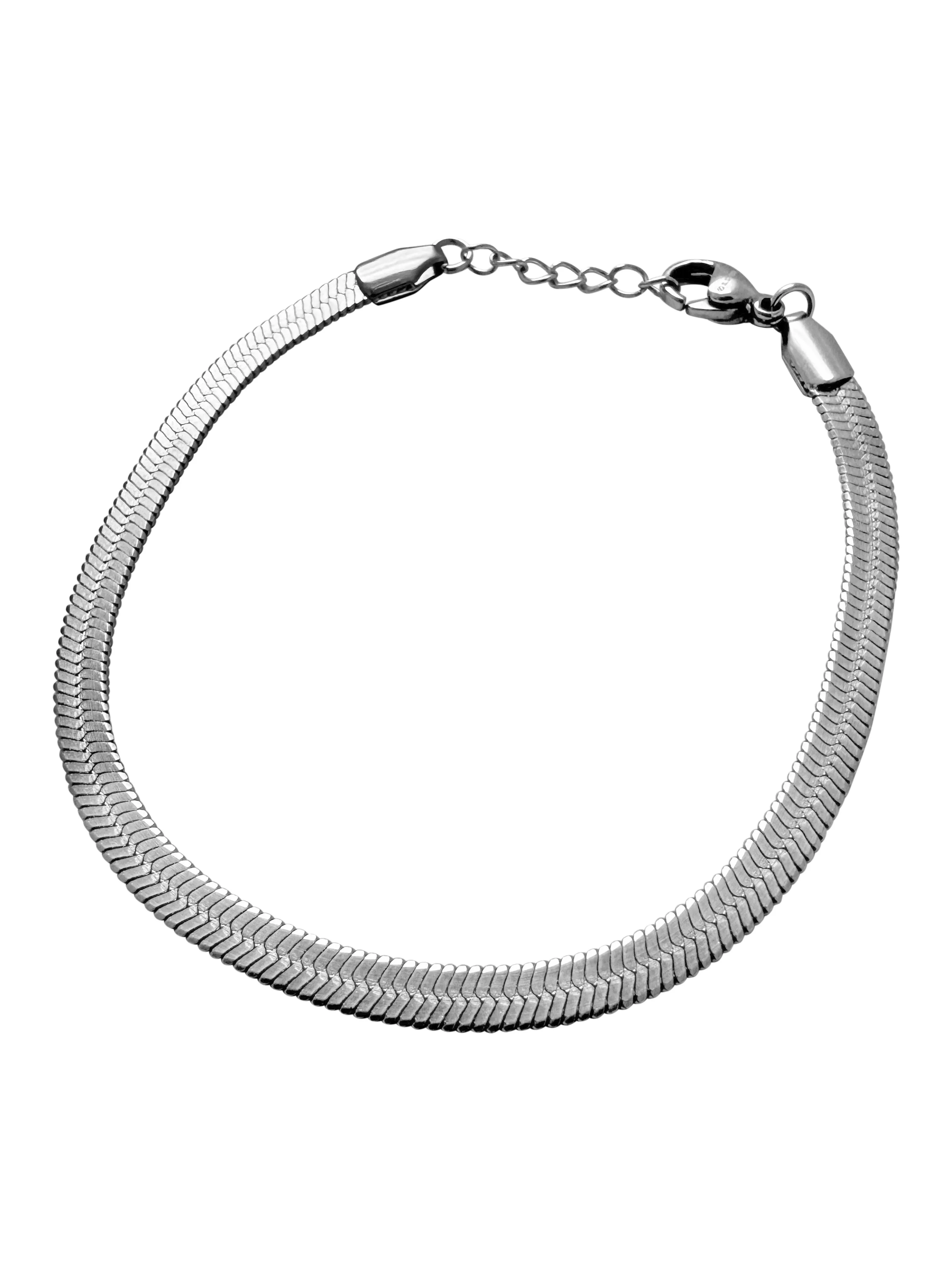 Sterling Silver Herringbone Bracelet