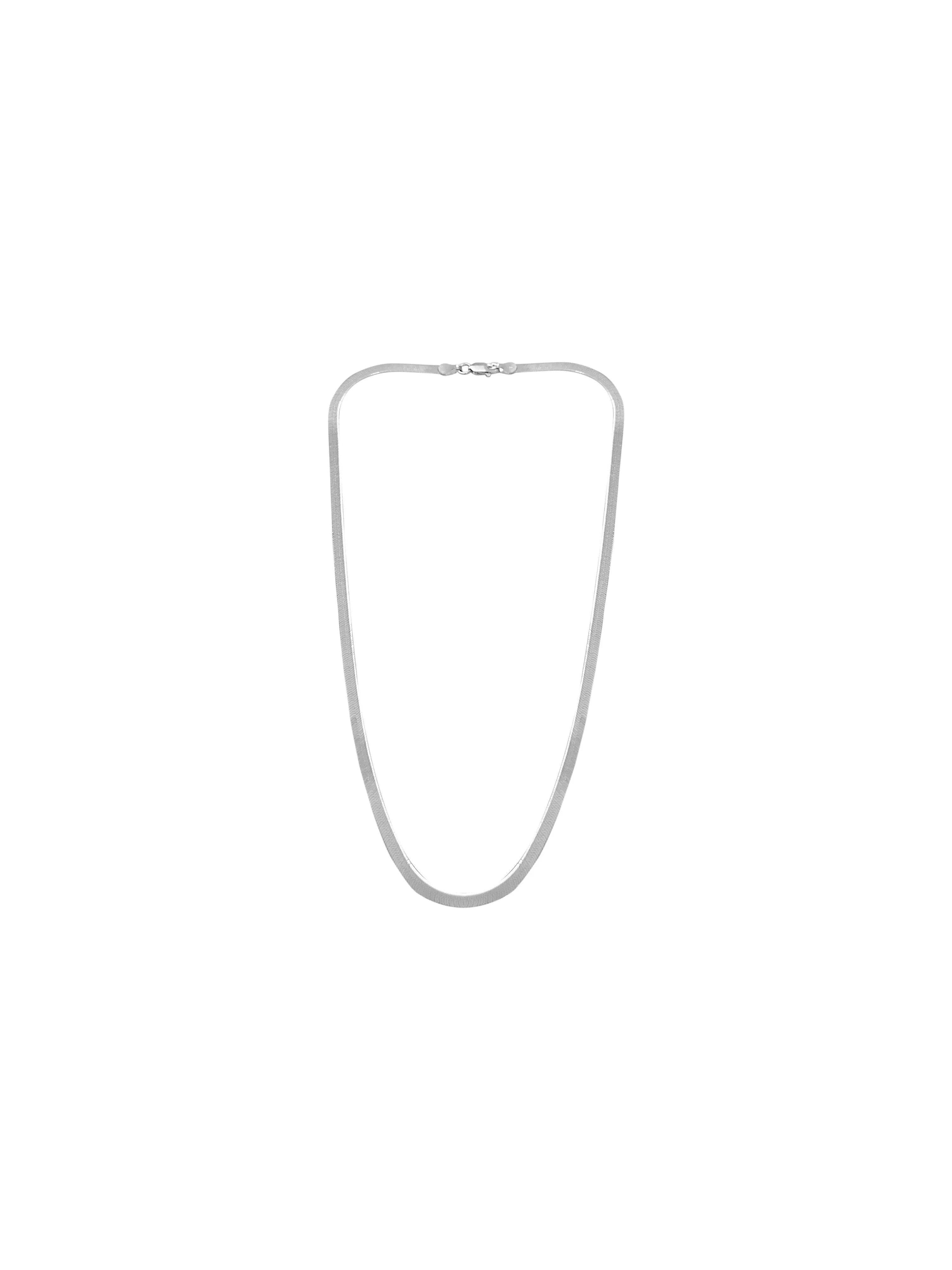 Sterling Silver Herringbone Necklace