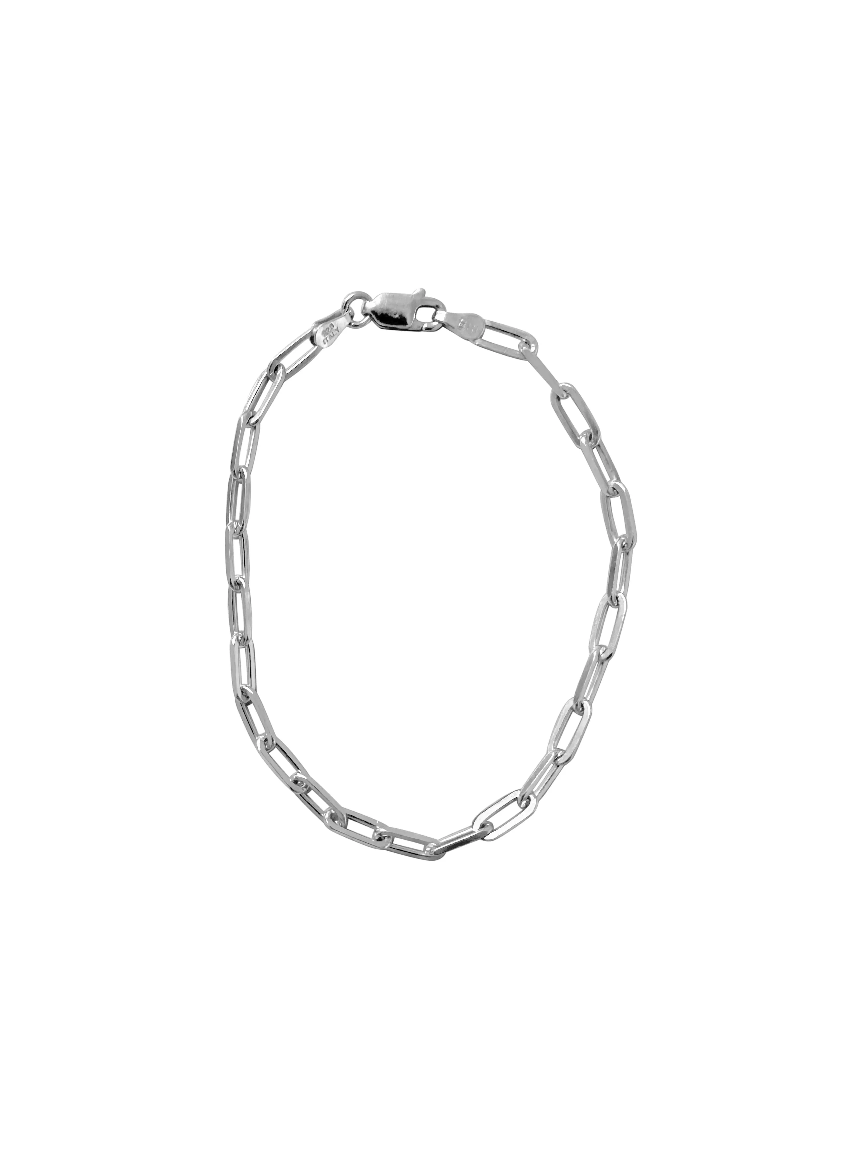 Sterling Silver Paper Clip Bracelet