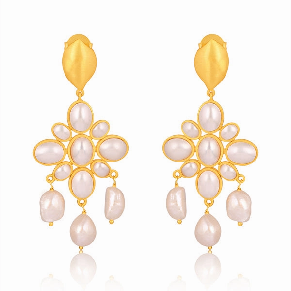Swept Away Drop Earrings - Pearl