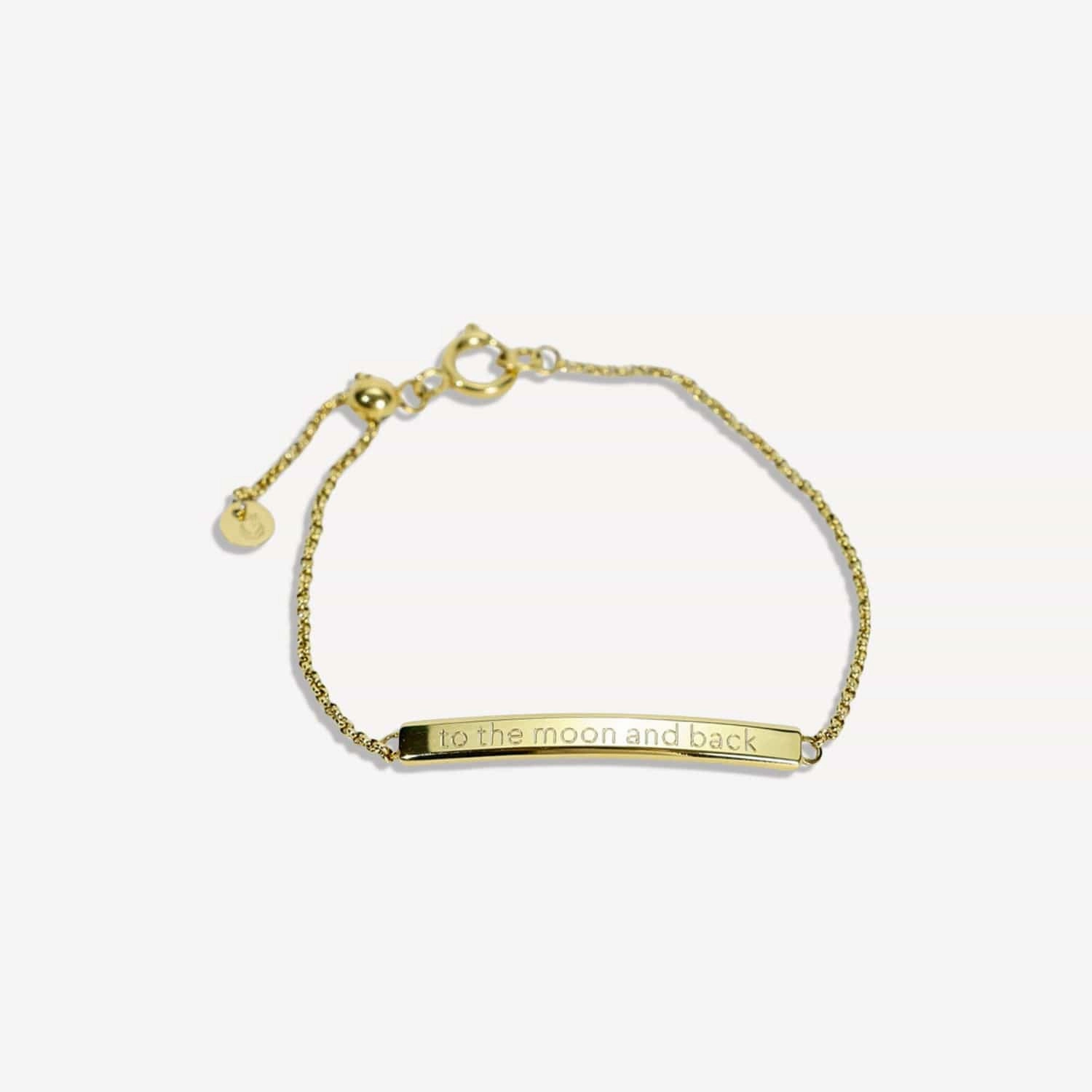 The To the Moon and Back Bar Bracelet in Gold
