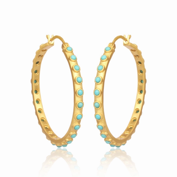 Turquoise Hoop Earrings